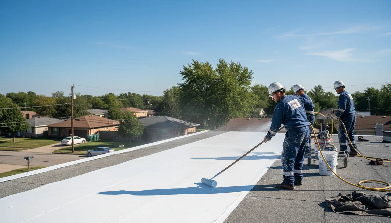 Commercial roof coating in Leon, IA near me